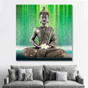 Ilustración Buda Verde Grande